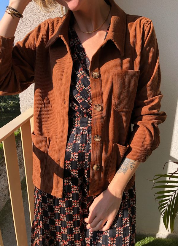 Veste Velours Lucille CAMEL MARQUE YCOO