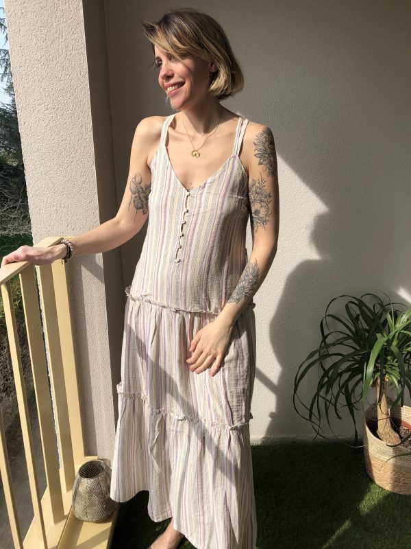 Robe Longue Elise marque FRNCH coton et lin
