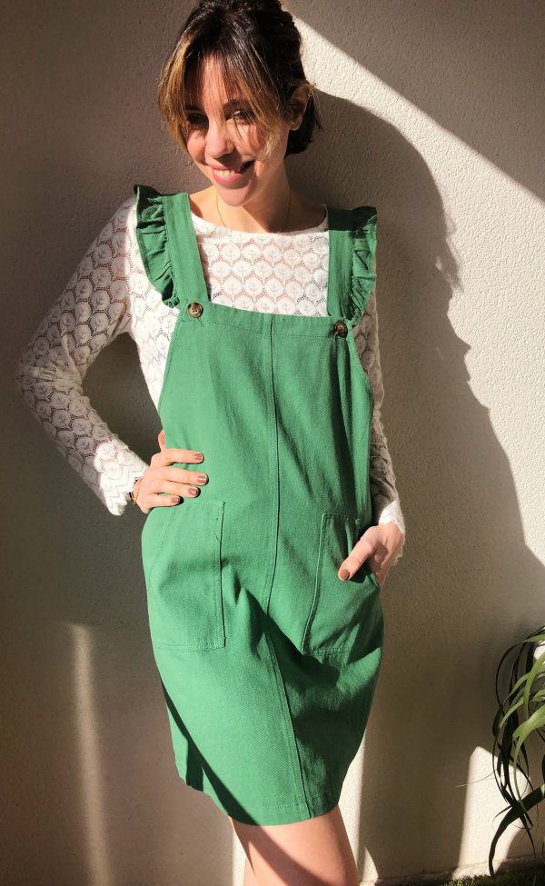 Robe Paloma Vert coton marque ycoo boutique ma fantaisie