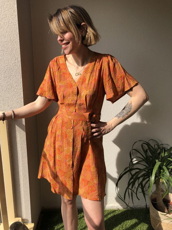 Robe courte Oria imprimé paloma marque FRNCH