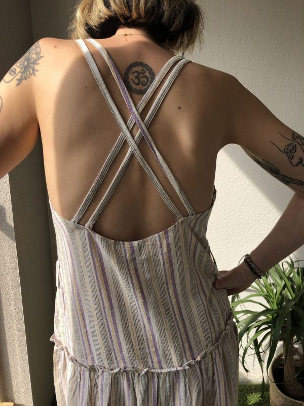 robe longue elise creme marque FRNCH coton et lin