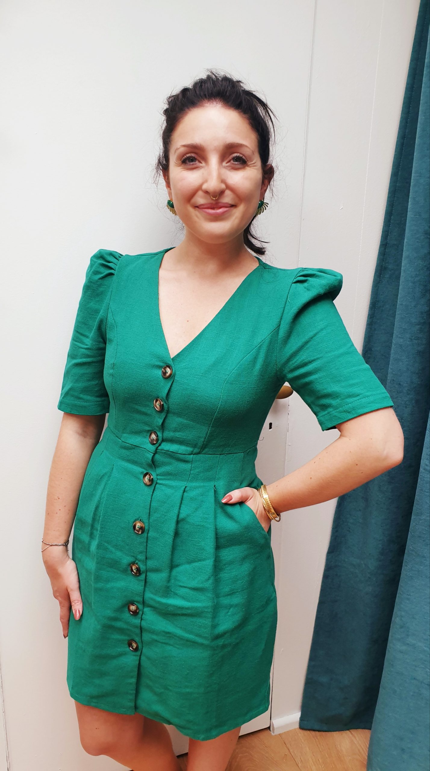 ROBE COURTE LINA MARQUE CHARLIOR COTON LIN