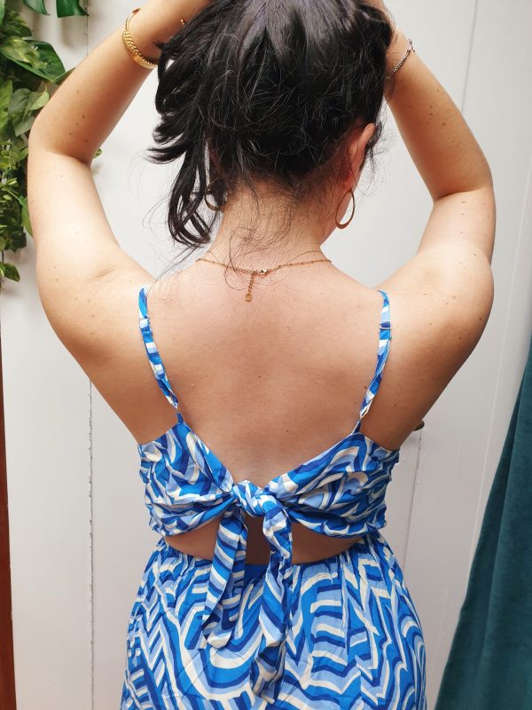 Robe Longue Flamenco Bleu marque ycoo 2