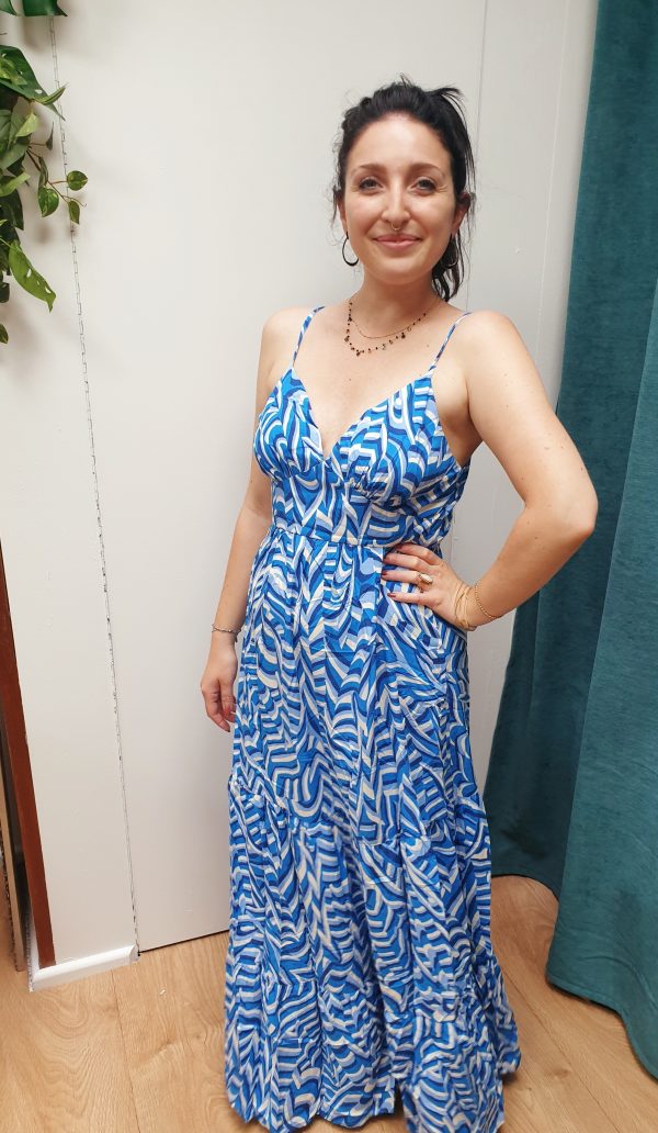 Robe Longue Flamenco Bleu marque ycoo