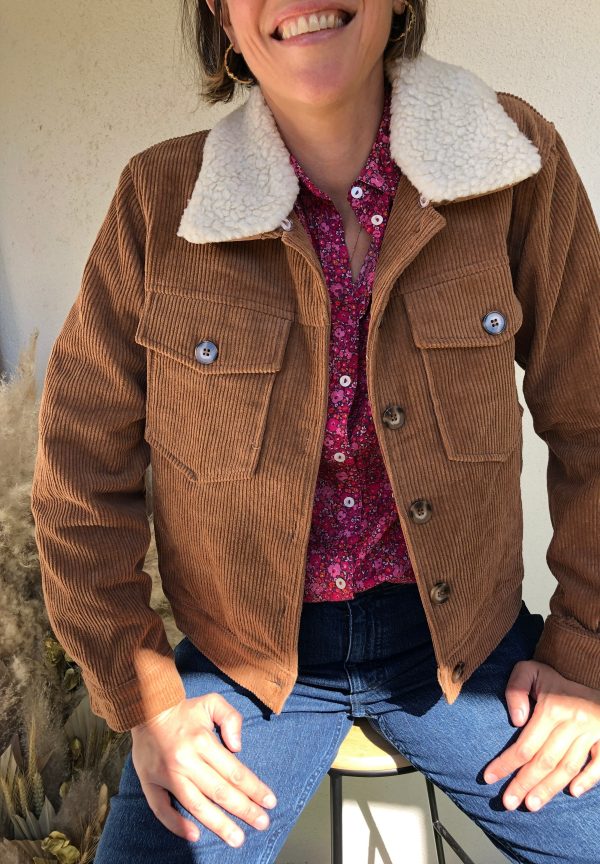 veste manteau astrid velours camel marque ycoo