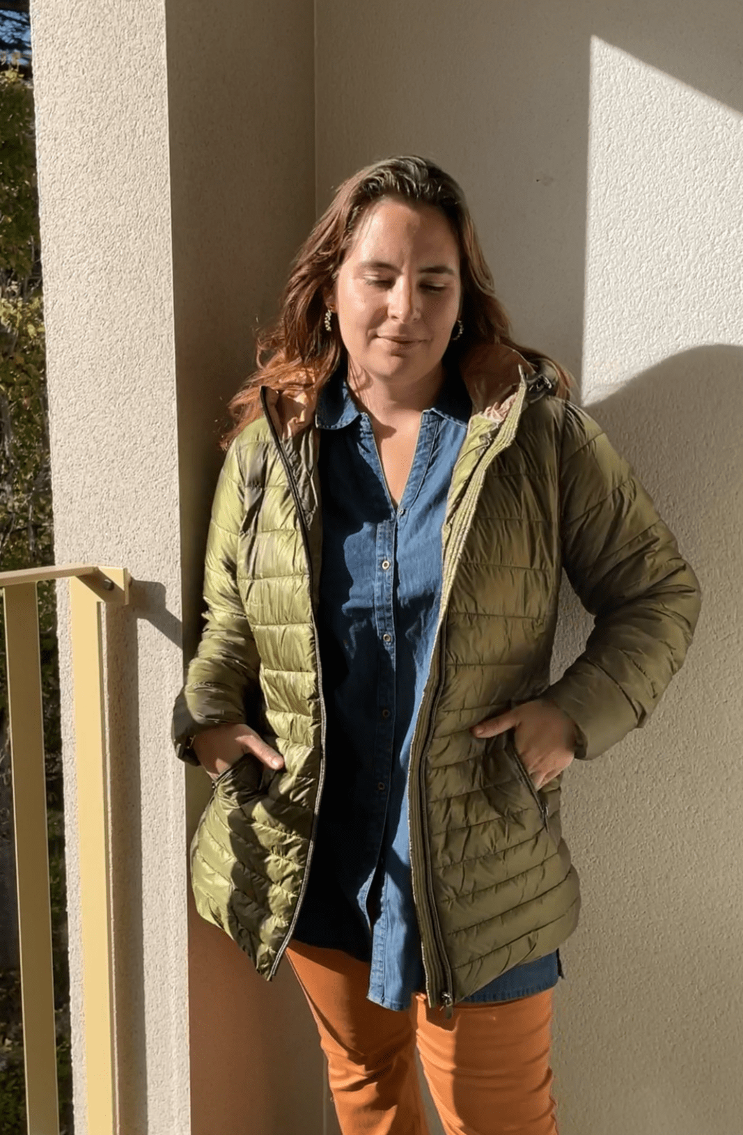 Doudoune kaki mi-saison marque ciso grandes tailles