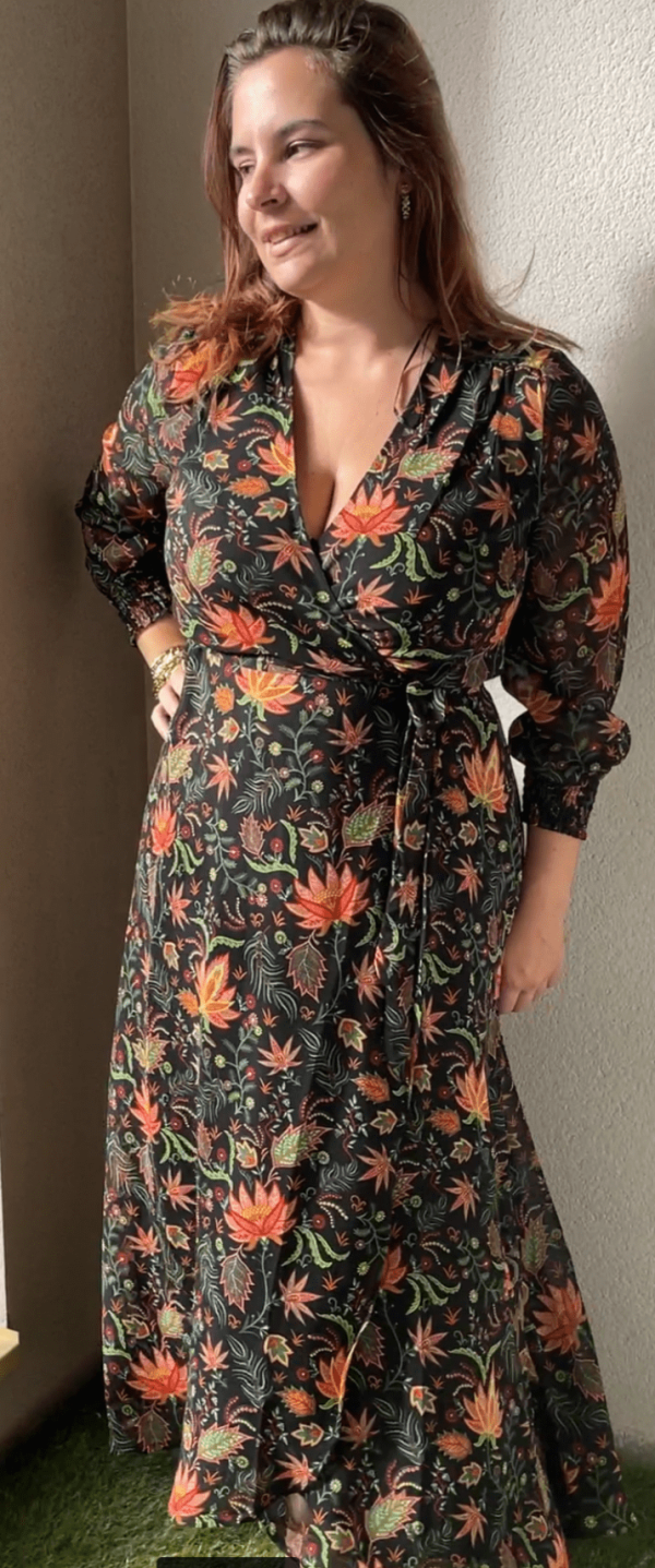 Robe longue Malada cache coeur marque la fiancée du mekong grandes tailles