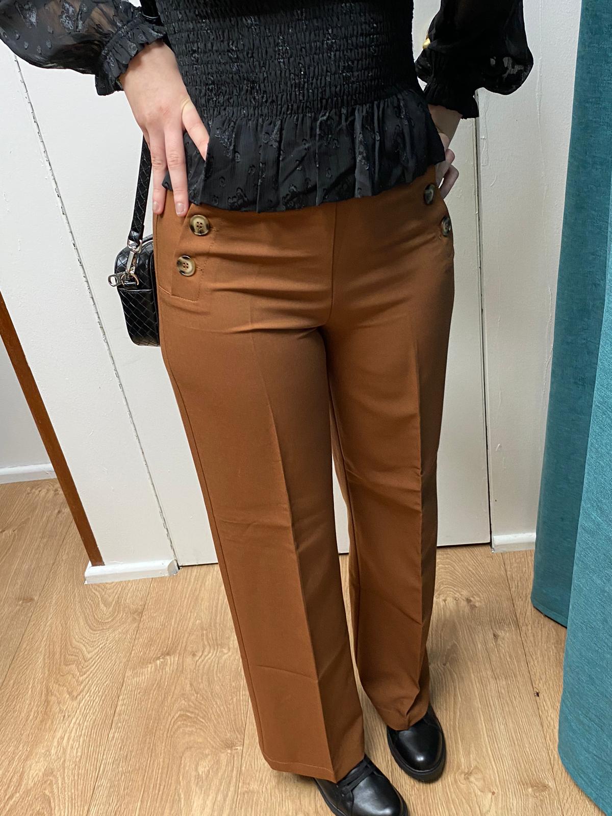 pantalon amanda camel marque YCOO