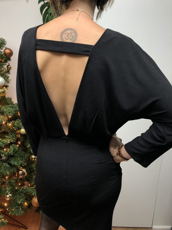 Robe Rodgersia noir dos nu marque laure plus max