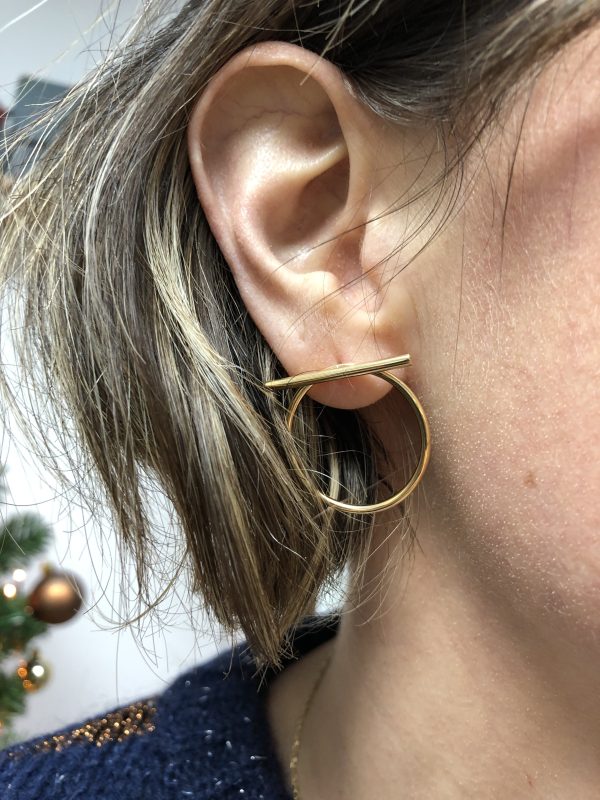 boucles d'oreilles plaqué OR laiton OR 3 microns cercle