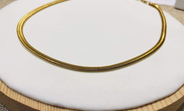 collier maille serpent doré marque omacoo acier inoxydable