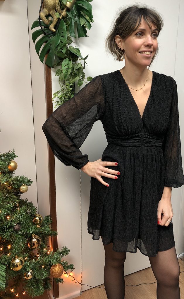 robe brooklyn courte noir brillant robe de fêtes marque YCOO
