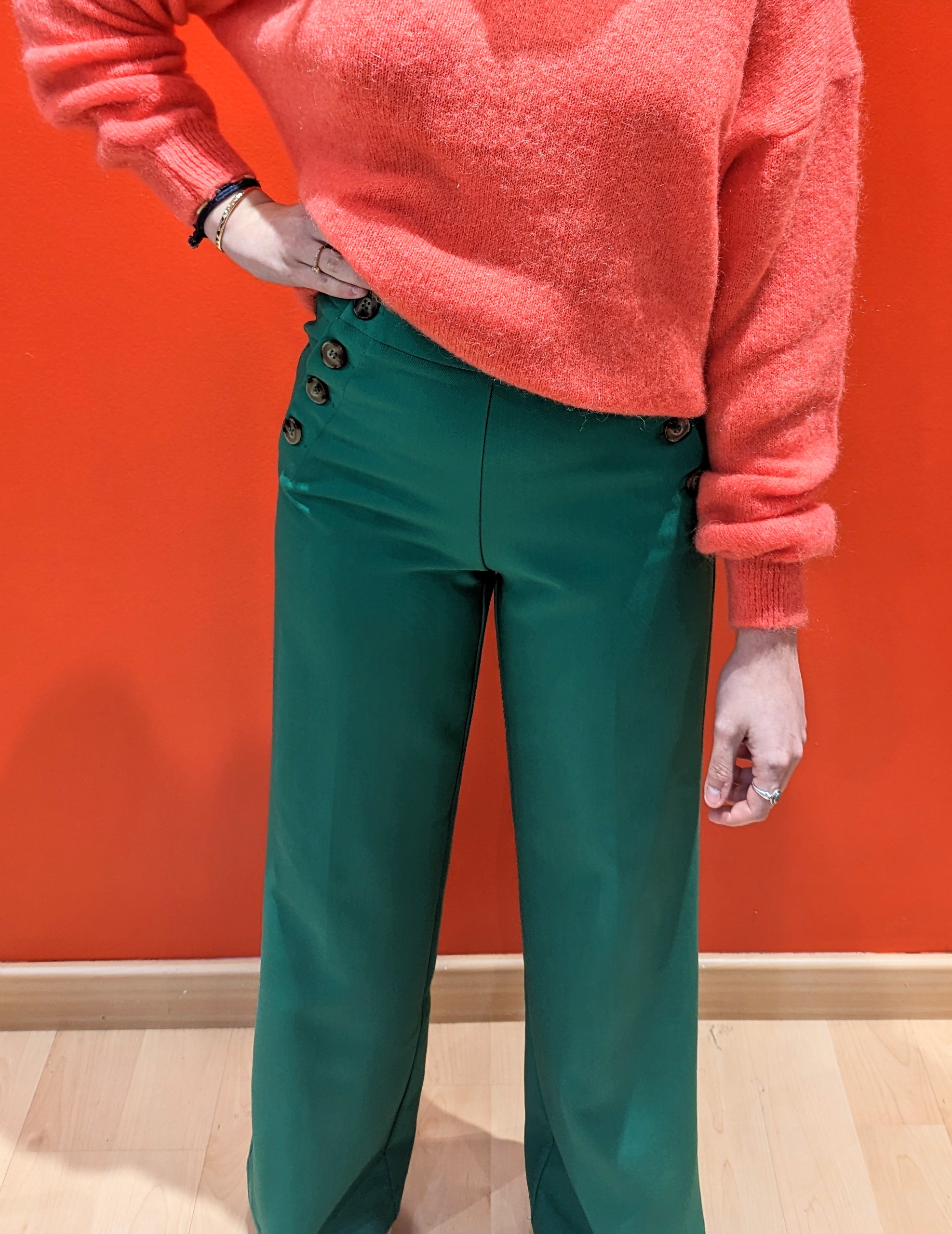 Pantalon Amanda vert marque YCOO
