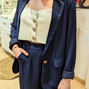 veste adeline marine marque ycoo