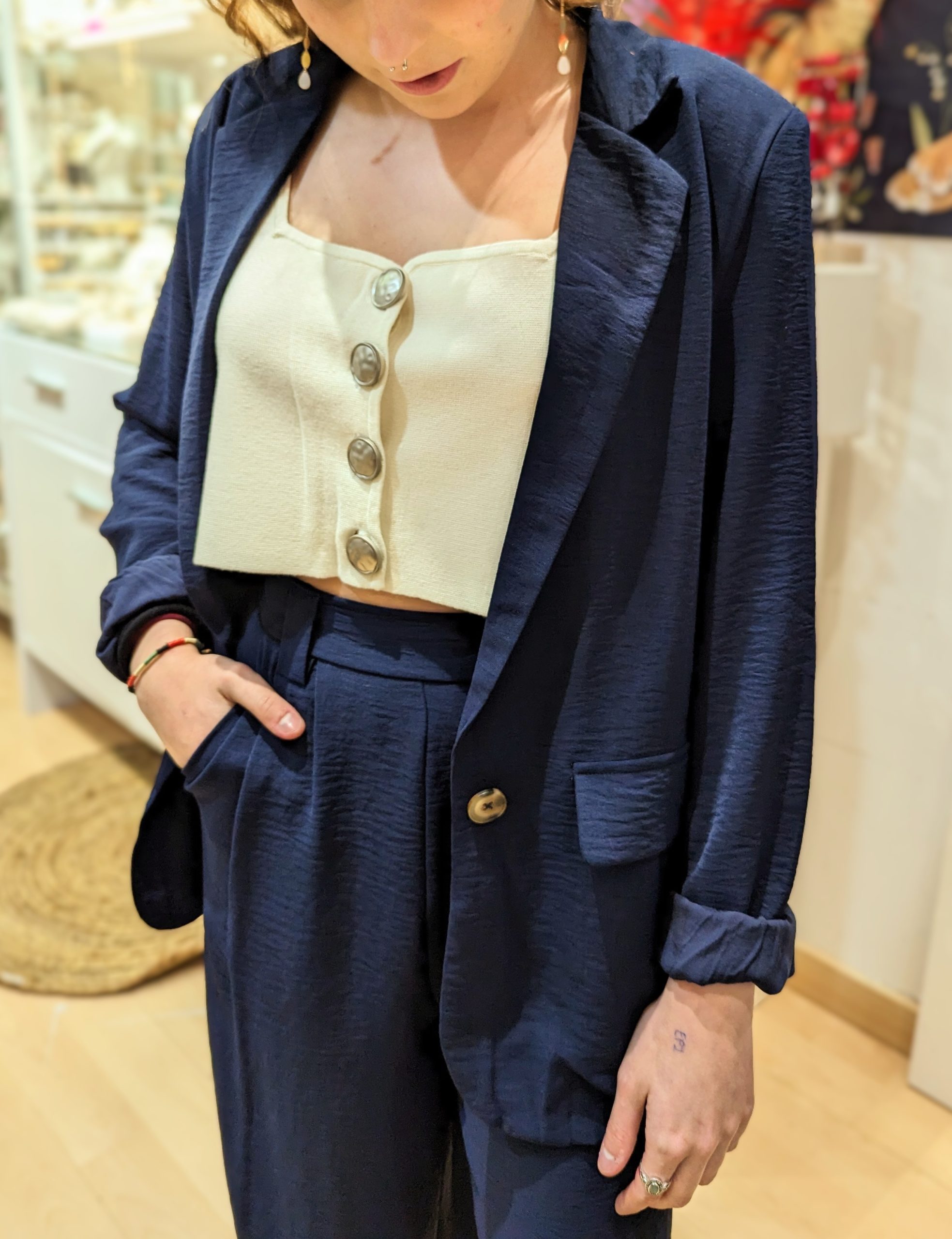 veste adeline marine marque ycoo