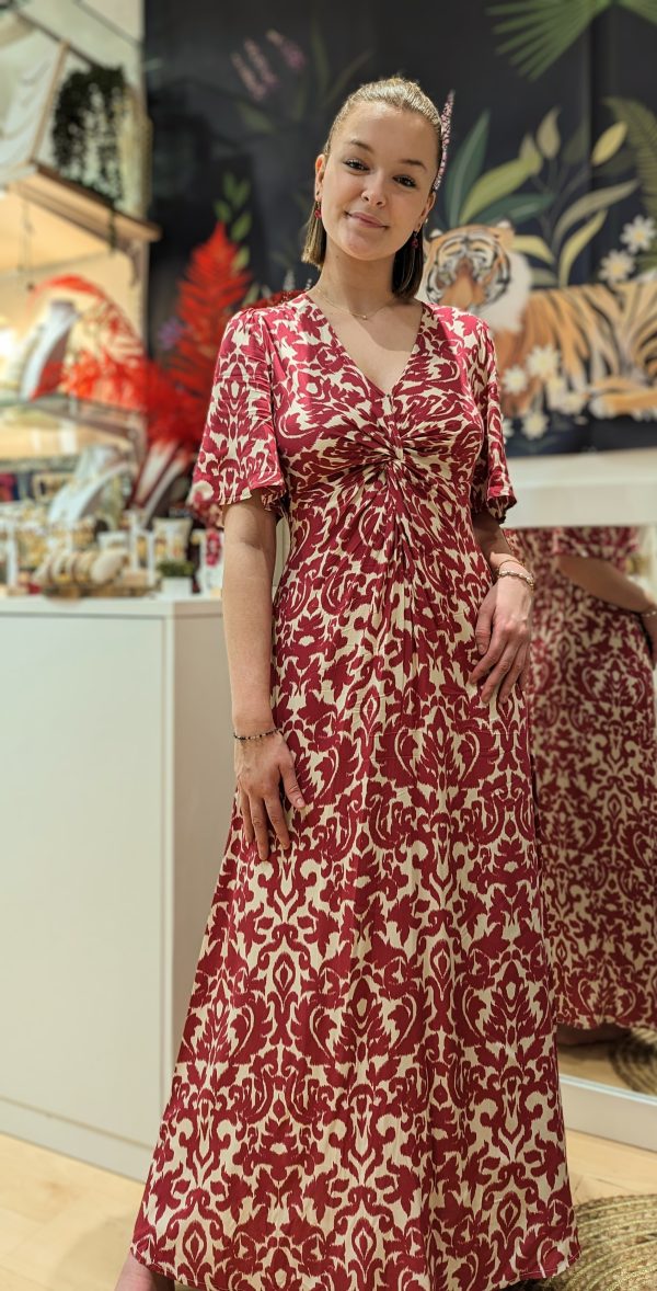 Robe Tisaia Bordeaux longue marque ycoo