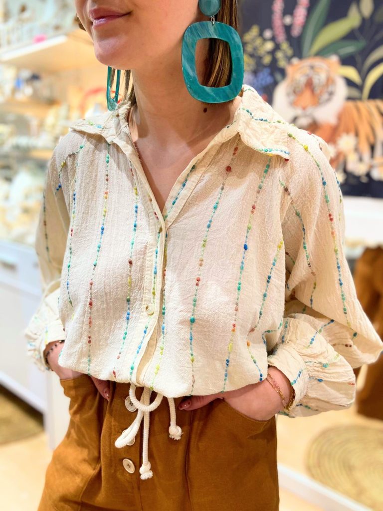 chemise Joey ecru marque opullence paris fabrication française