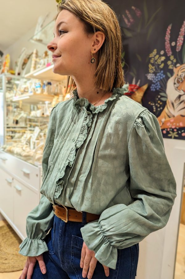 chemise bertille tilleul marque opullence paris fabrication française