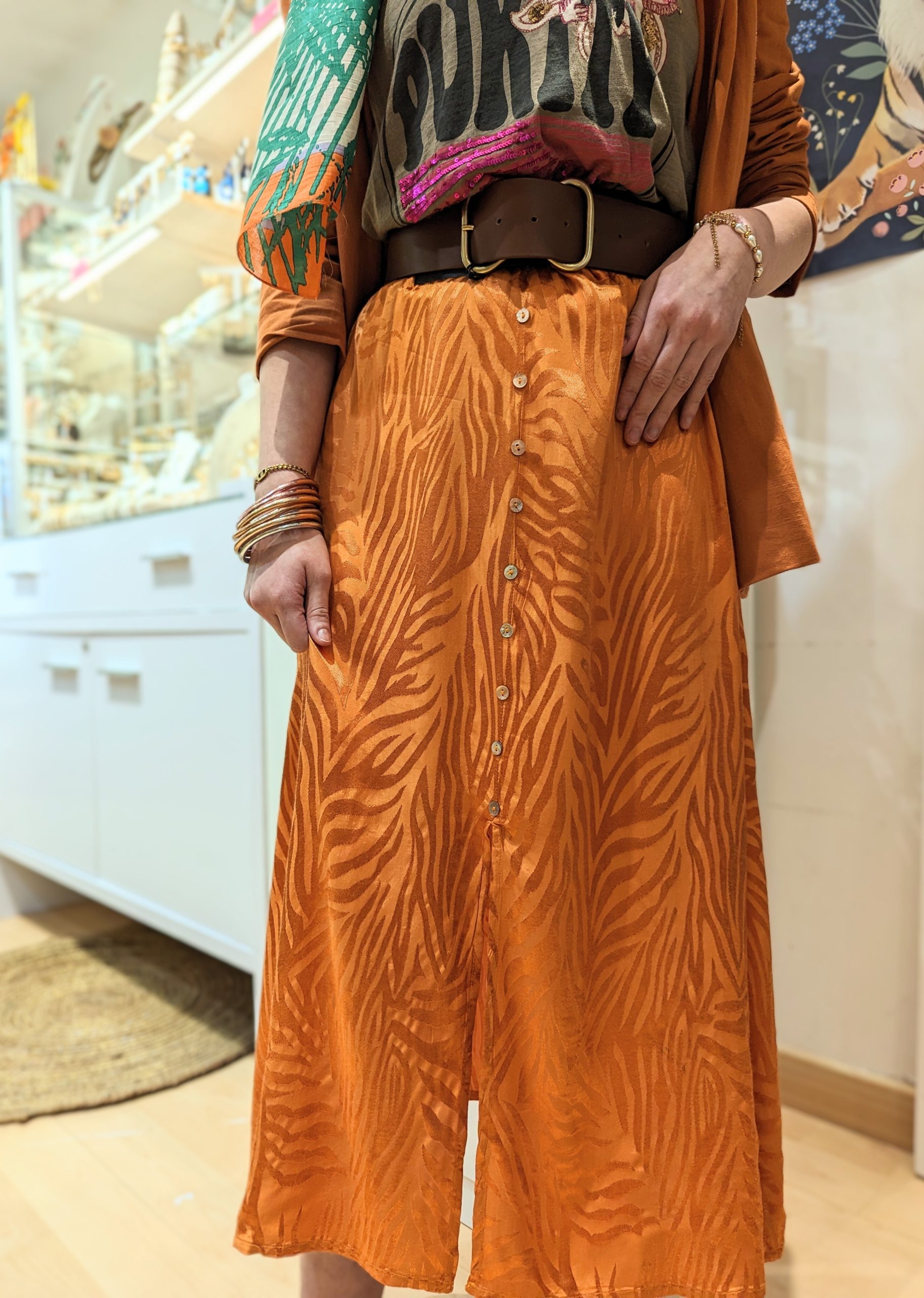 jupe lucile jacquard satiné marque garance