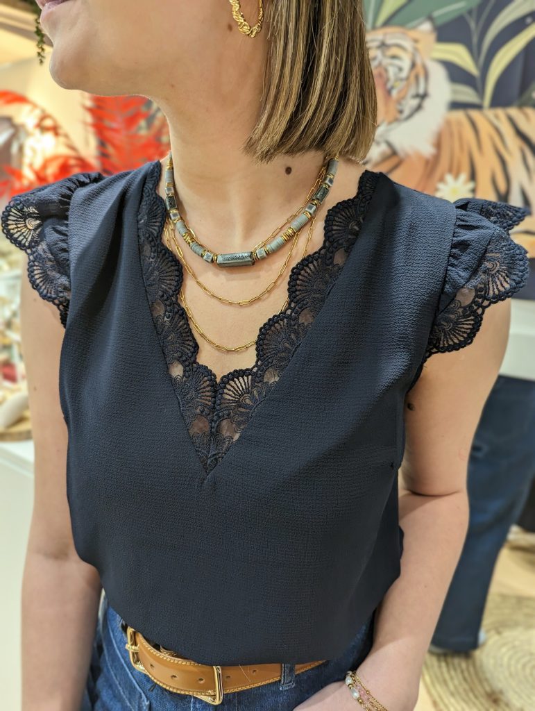 top charlotte marine dentelle marque ycoo