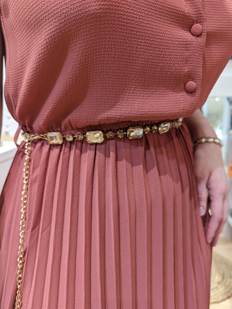 ceinture doré strass