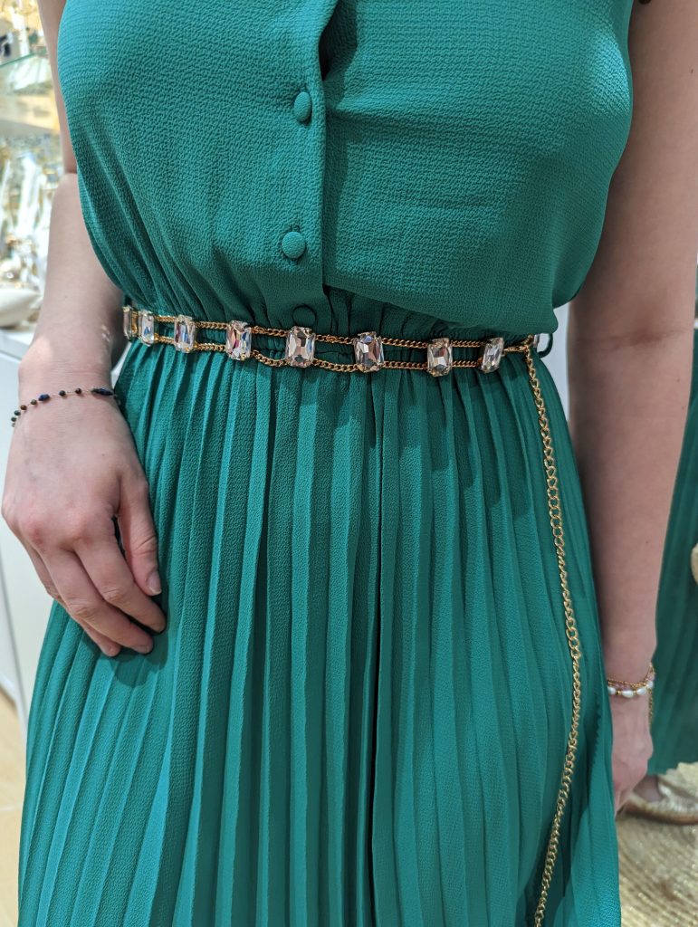 ceinture doré strass