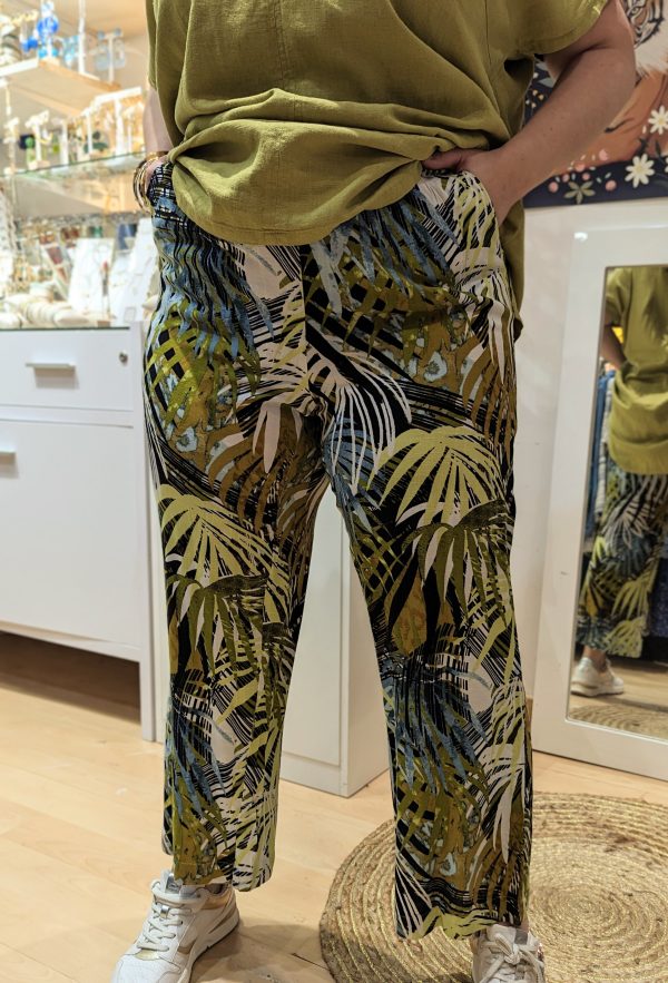 pantalon fluide bleu marque ciso vetements grandes tailles