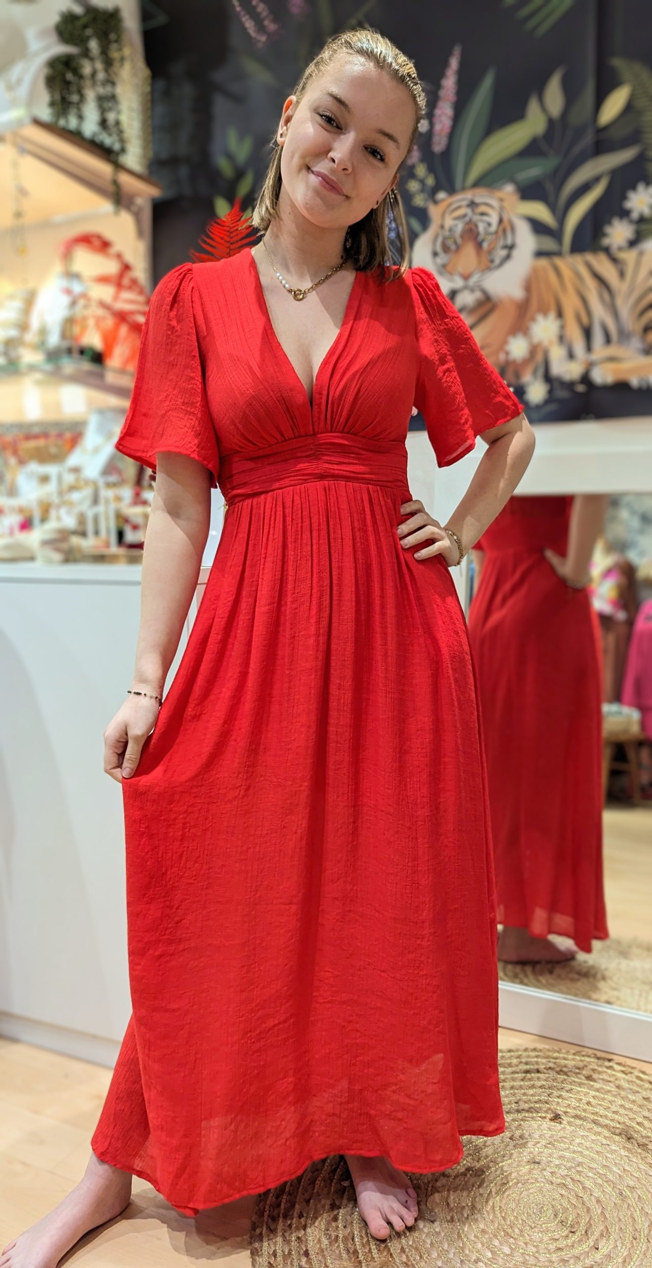 robe longue Tamara rouge marque ycoo