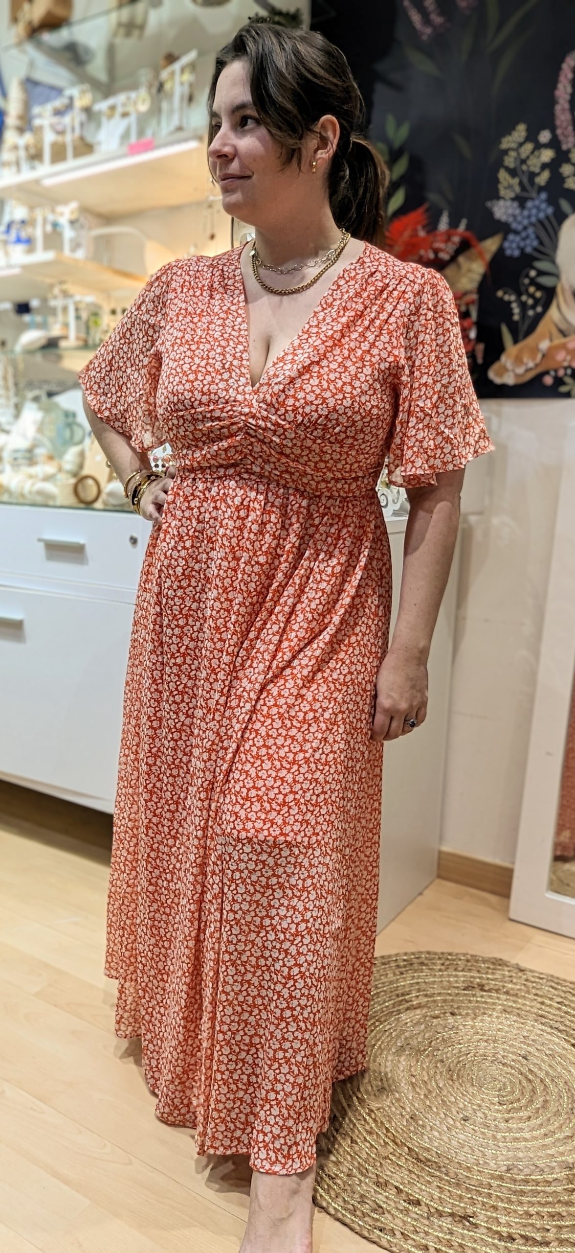 robe longue corail grandes tailles