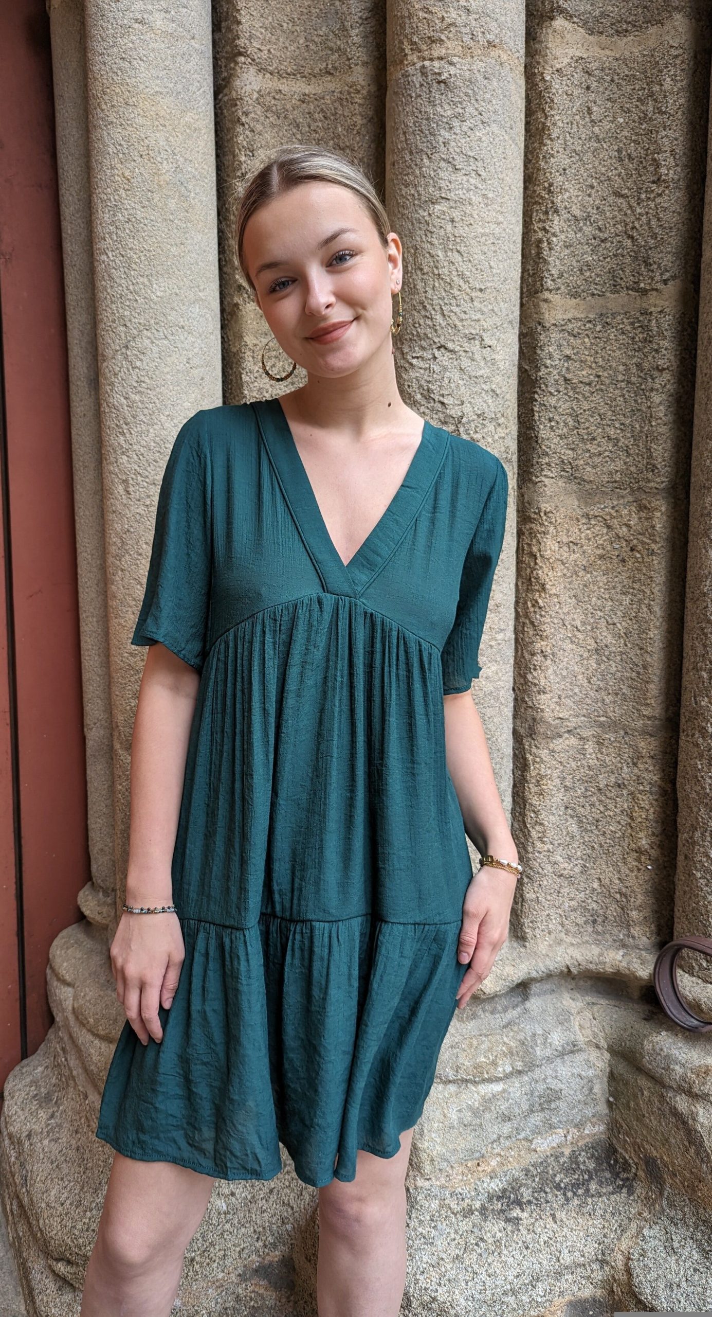 robe courte Maelle vert emeraude marque ycoo