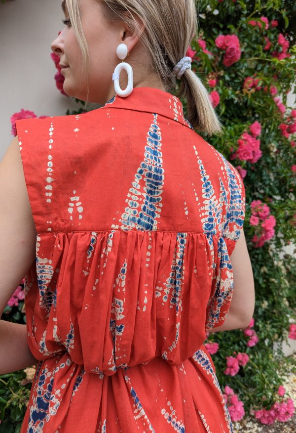 robe longue sharone rouge rayonne marque Orfeo
