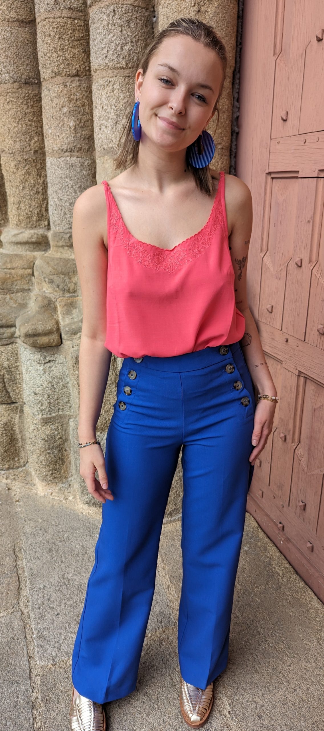 Pantalon Amanda bleu roi marque YCOO