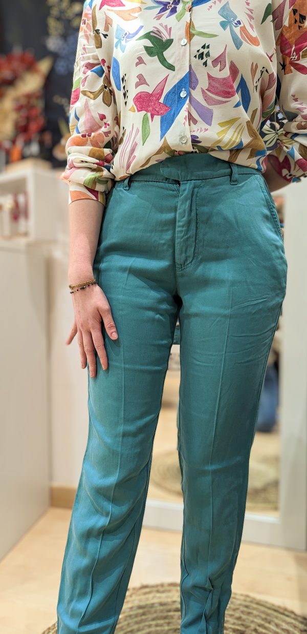 pantalon fluide thea tencel menthol marque LABDIP