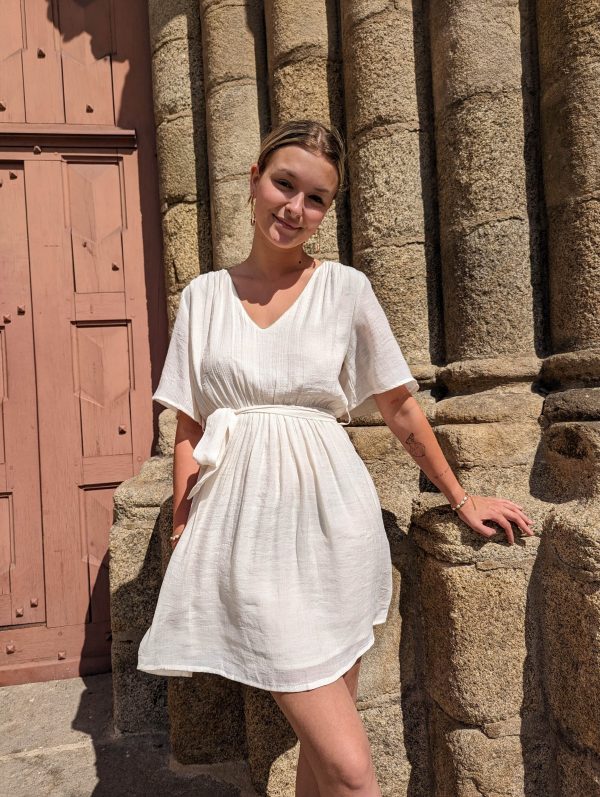 robe Stella courte ivoire uni marque ycoo