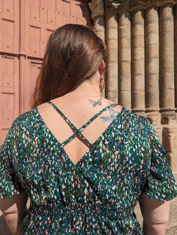 robe courte imprime emeraude grandes tailles marque maelle
