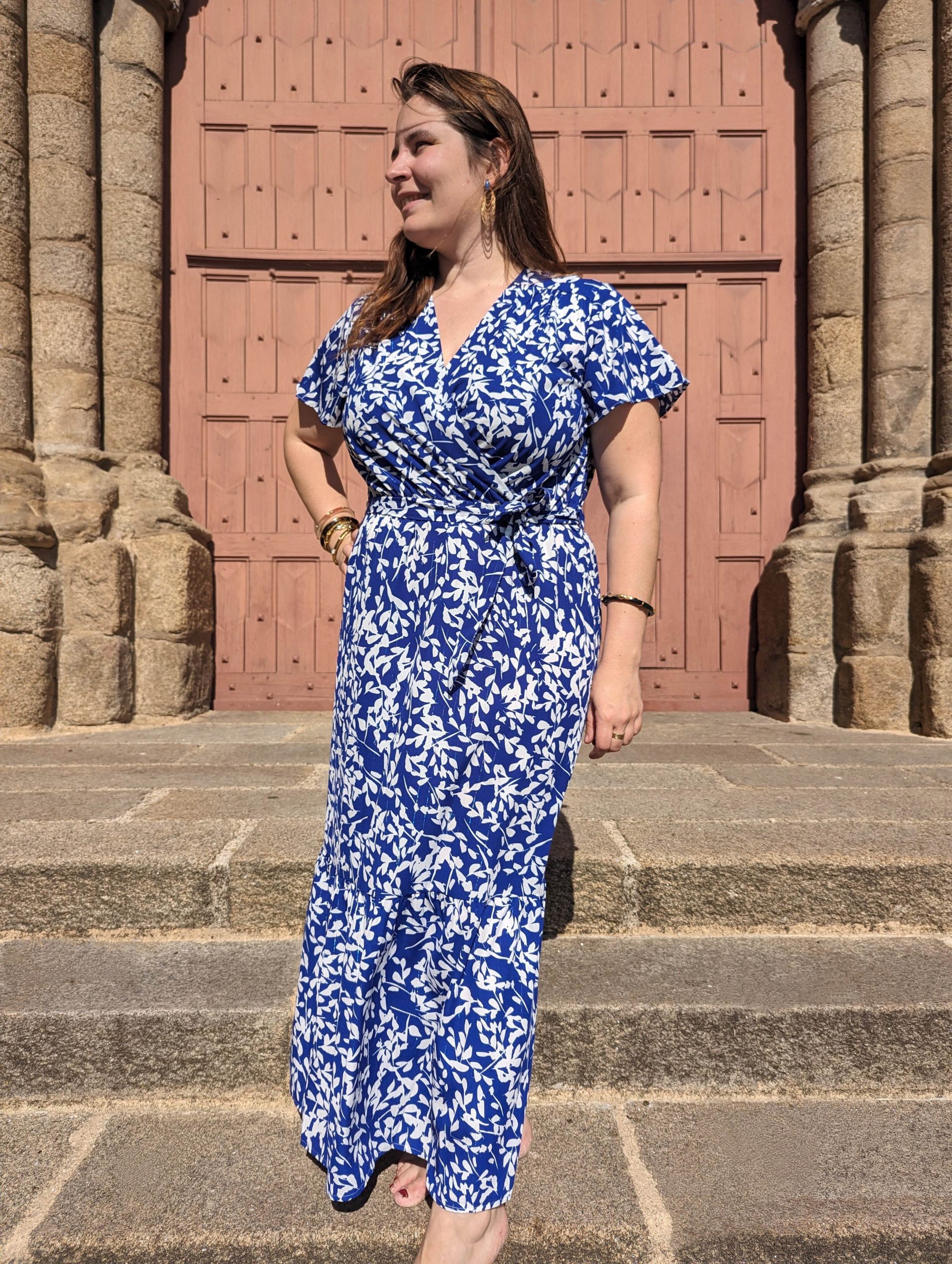 robe longue marine grandes tailles marque maelle