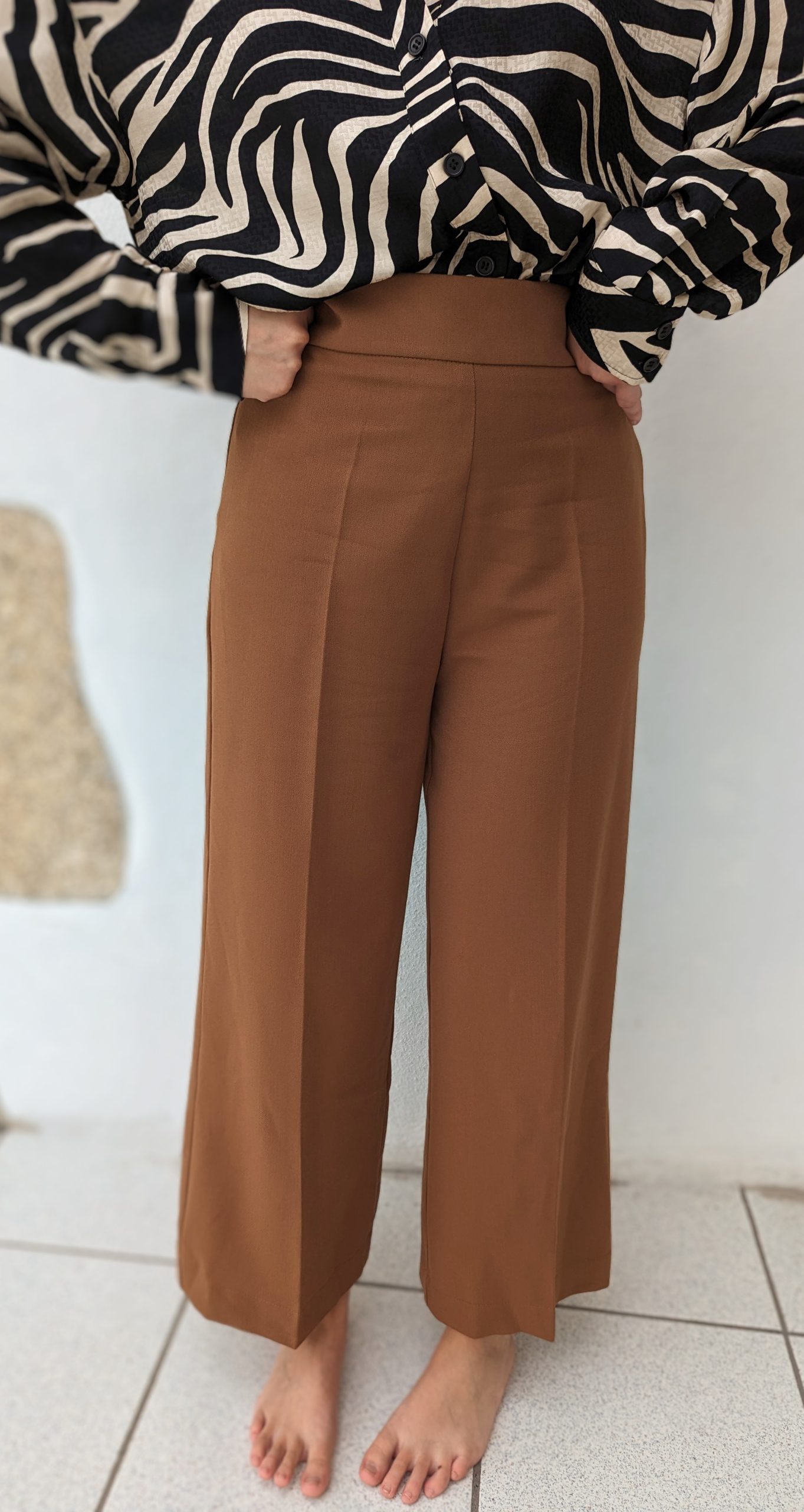 pantalon mathéo camel marque hyppocampe tailleur orange fabrication française