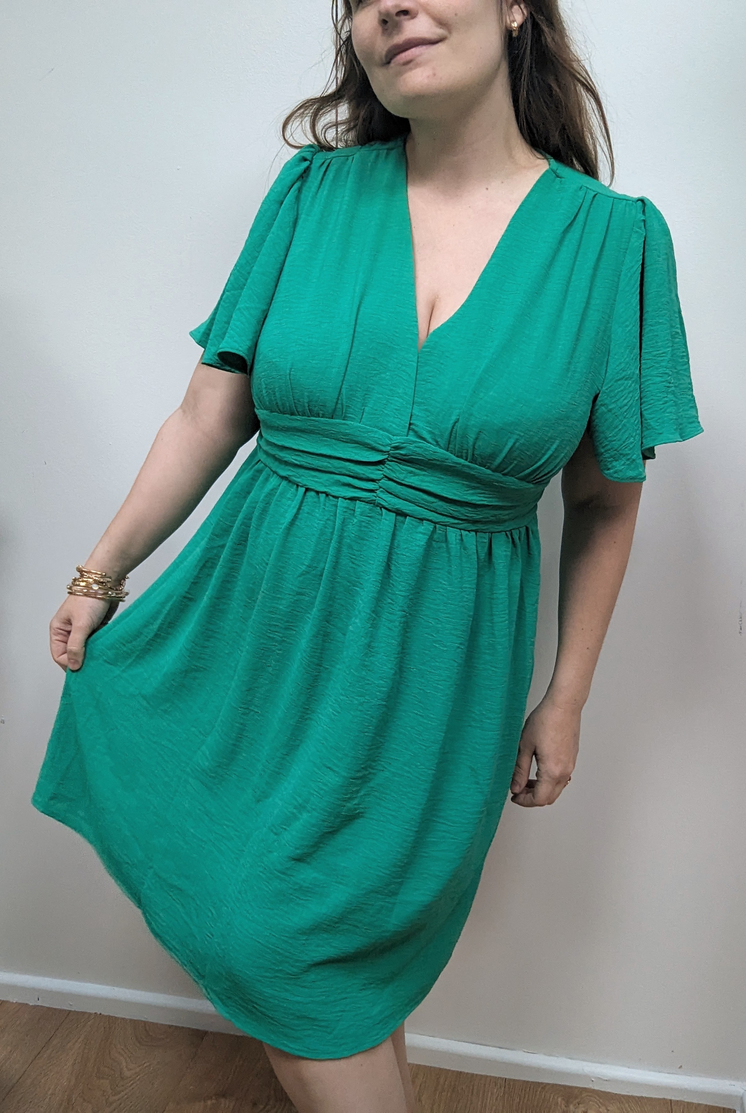 robe courte grande tailles vert marque maelle